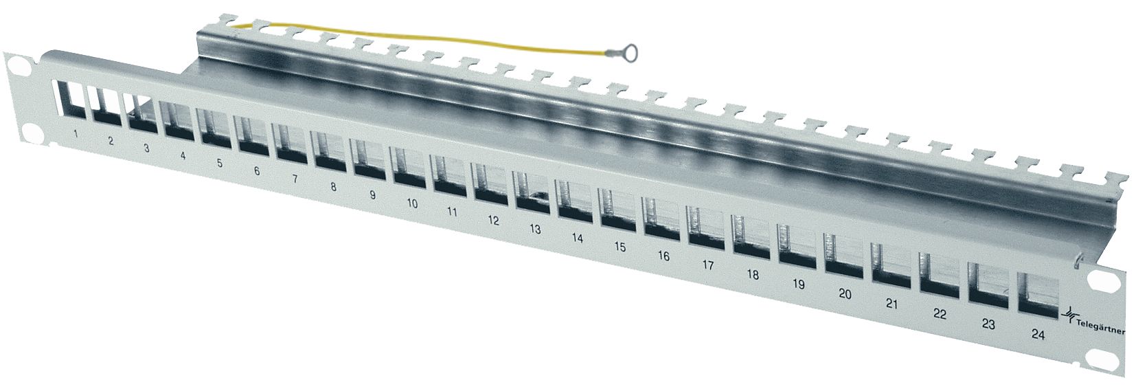 Telegartner Telegartner Data Series 24 Port RJ45 RJ Patch Panel Shielded 1 U Grey
