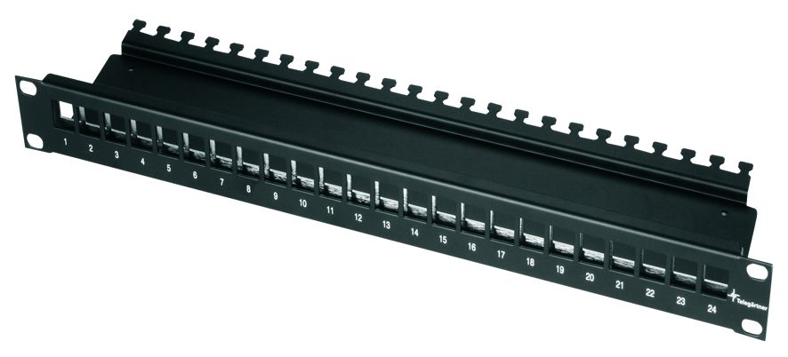 Telegartner Telegartner Data Series 24 Port RJ45 RJ Patch Panel Shielded 1 U Black