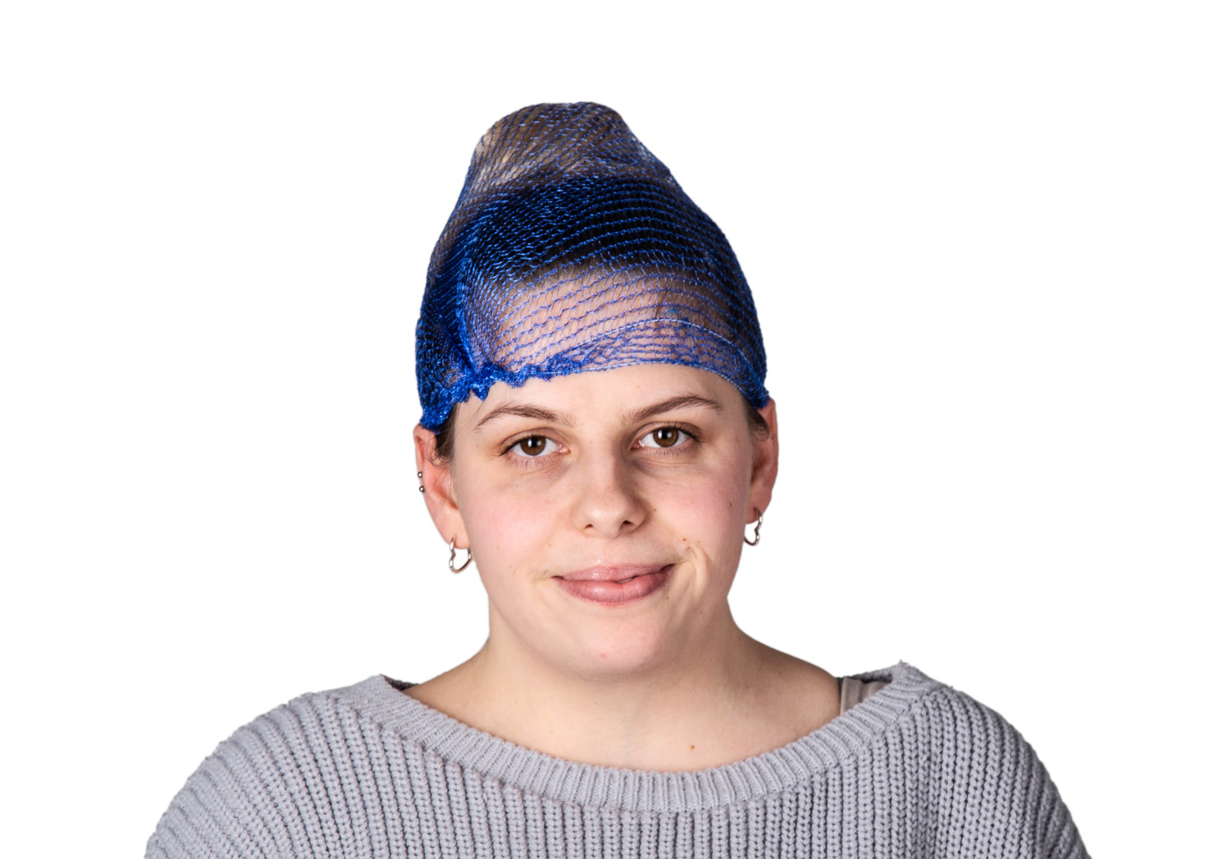 h0558 Hairtite Blue for Food and Industrial Applications Use Disposable Hair Net Polypropylene, XL