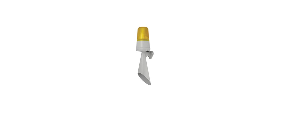 e2s H110T Series Yellow Horn-Beacon Combination, IP65 24V Surface 110 dB @ 1m