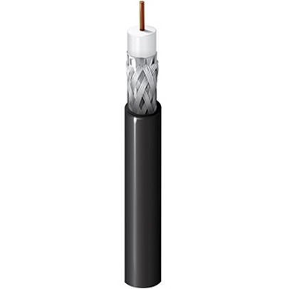 Belden H125A01 Series, 5000 m, H121 Coaxial Coaxial Cable 75 Ω, Black, Unterminated