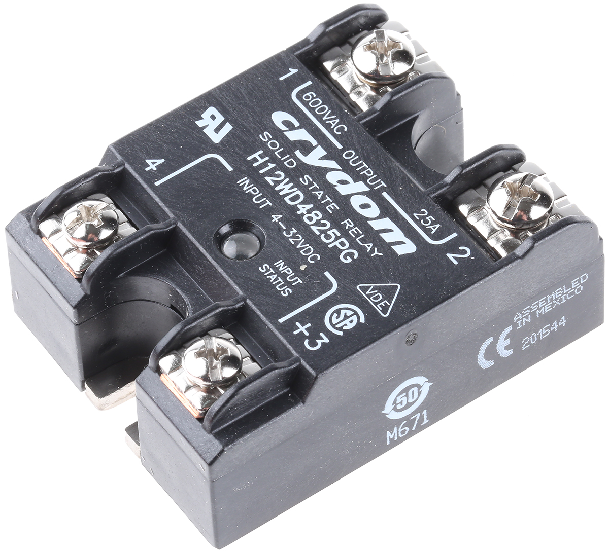 Sensata / Crydom H12 Series Solid State Relay, 25 A Load, Panel Mount, 660 V ac Load, 32V Control