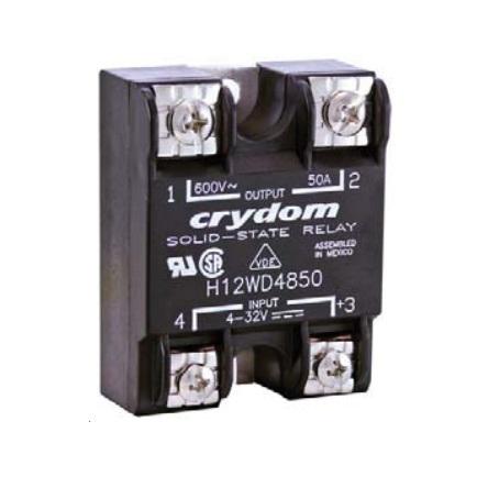 h12wd4850-10 Sensata / Crydom H12WD Series Solid State Relay, 50 A Load, Panel Mount, 660 Vrms Load, 32V dc Control