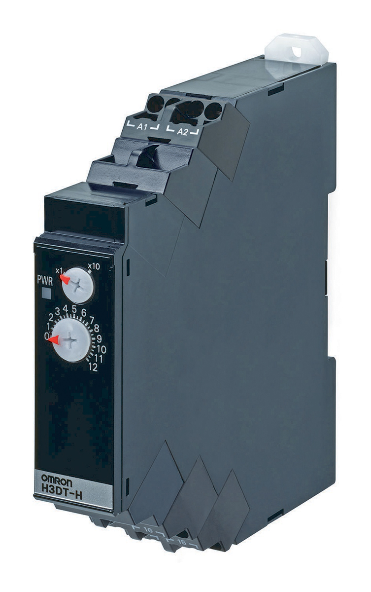 Omron H3DT Series DIN Rail Timer Relay, 2-Contact, 240 V dc 100V ac, 120 V ac, 1 to 120 s, 1-Function, SPDT Switch