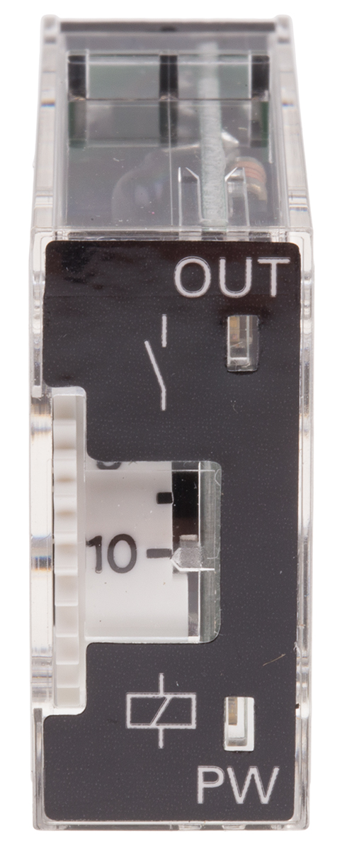 Omron H3RN Series Panel Timer Relay, 2-Contact, 12 to 24 V dc 12V ac, 0.1 min to 10 h, Multifunction-Function, SPDT