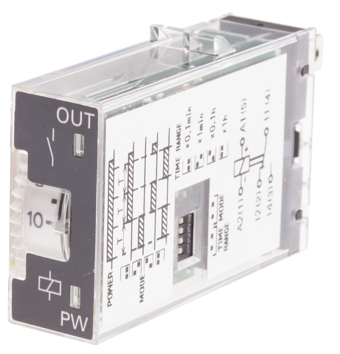 h3rn-11-b-12vdc Omron H3RN Series Panel Timer Relay, 2-Contact, 12 to 24 V dc 12V ac, 0.1 min to 10 h, Multifunction-Function, SPDT