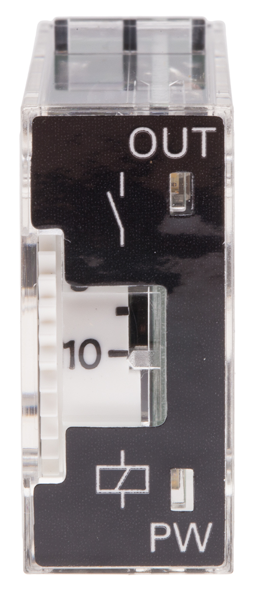 Omron H3RN Series Panel Timer Relay, 2-Contact, 12 to 24 V dc 24V ac, 0.1 min to 10 h, Multifunction-Function, SPDT