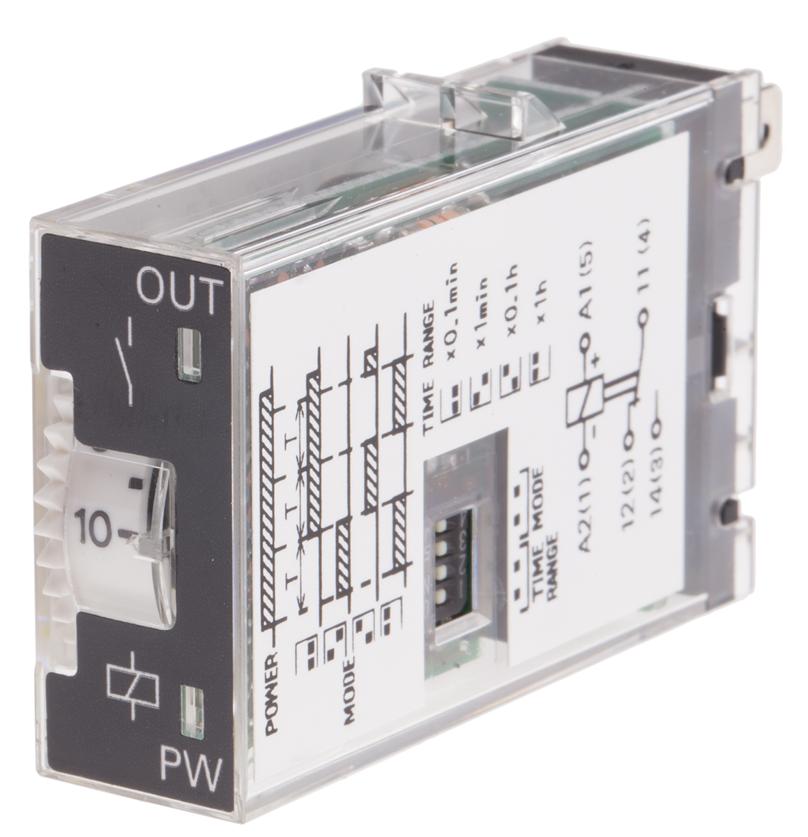 h3rn-11-b-24vdc Omron H3RN Series Panel Timer Relay, 2-Contact, 12 to 24 V dc 24V ac, 0.1 min to 10 h, Multifunction-Function, SPDT