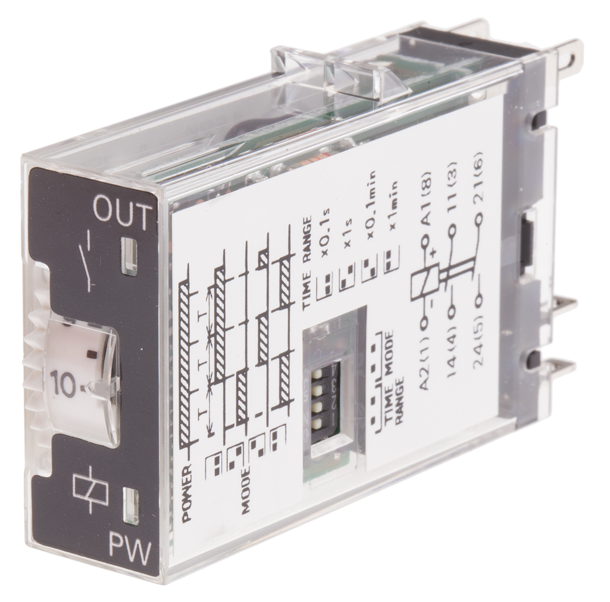 h3rn-2-b-12vdc Omron H3RN Series Panel Timer Relay, 2-Contact, 12 V 12V ac, 0.1 s to 10 min, Multifunction-Function, DPST Switch
