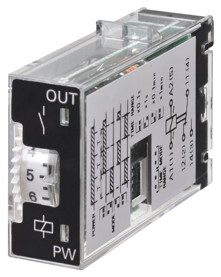 h3rn-2-b-12vdc Omron H3RN Series Panel Timer Relay, 2-Contact, 12 V 12V ac, 0.1 s to 10 min, Multifunction-Function, DPST Switch