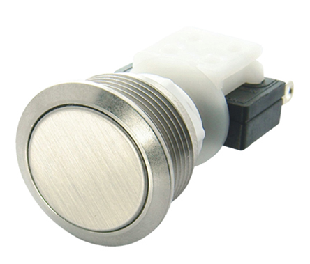 ITW Switches H48M Series Push Button Switch, Latching, Panel, 19.6 mm Cutout, SPDT, IP67, 28 V dc 250 V ac