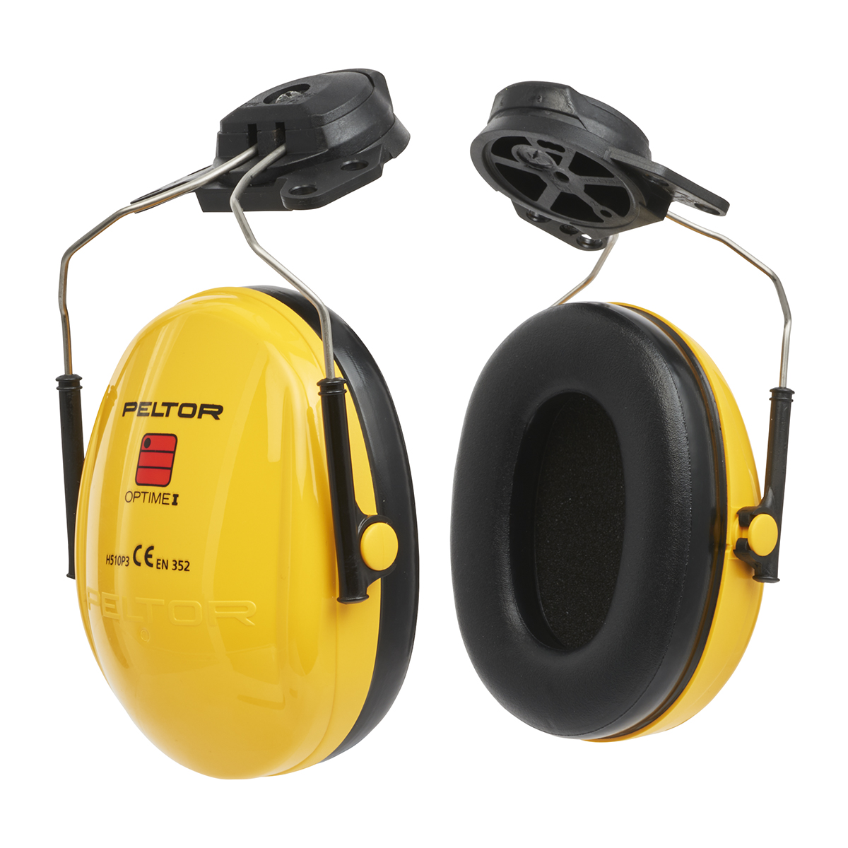 3M PELTOR Optime I Ear Shells for Helmets, 26 dB, Yellow, Black