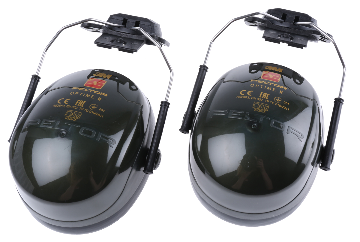 3M PELTOR Optime II Ear Shells for Helmets, 31 dB, Black