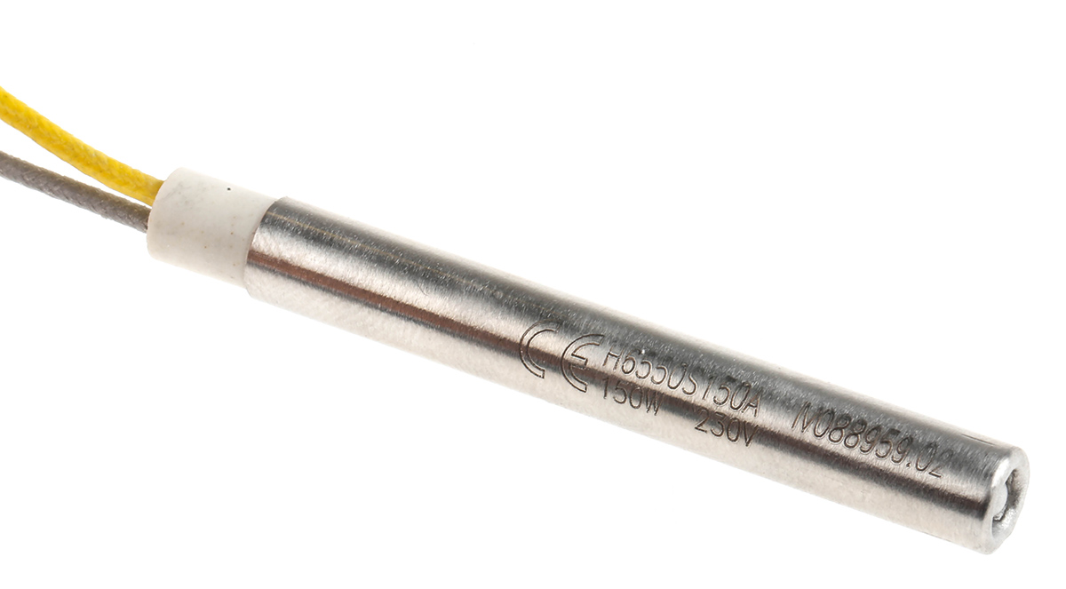 h65x50x150 Acim Jouanin Cartridge Heater 6.5 mm, 250 mm, 50 mm, 150 W, 230V ac