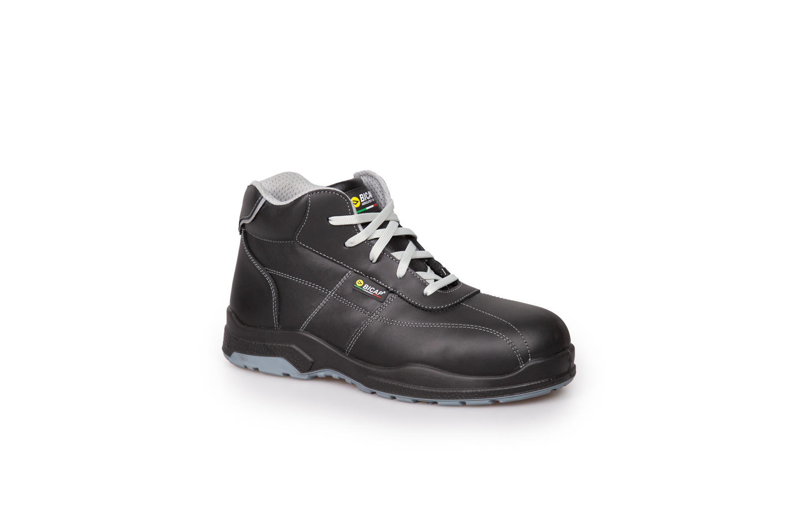 Bicap H 60532 Black Composite Toe Capped Unisex Safety Boots 10, EU 45 CE