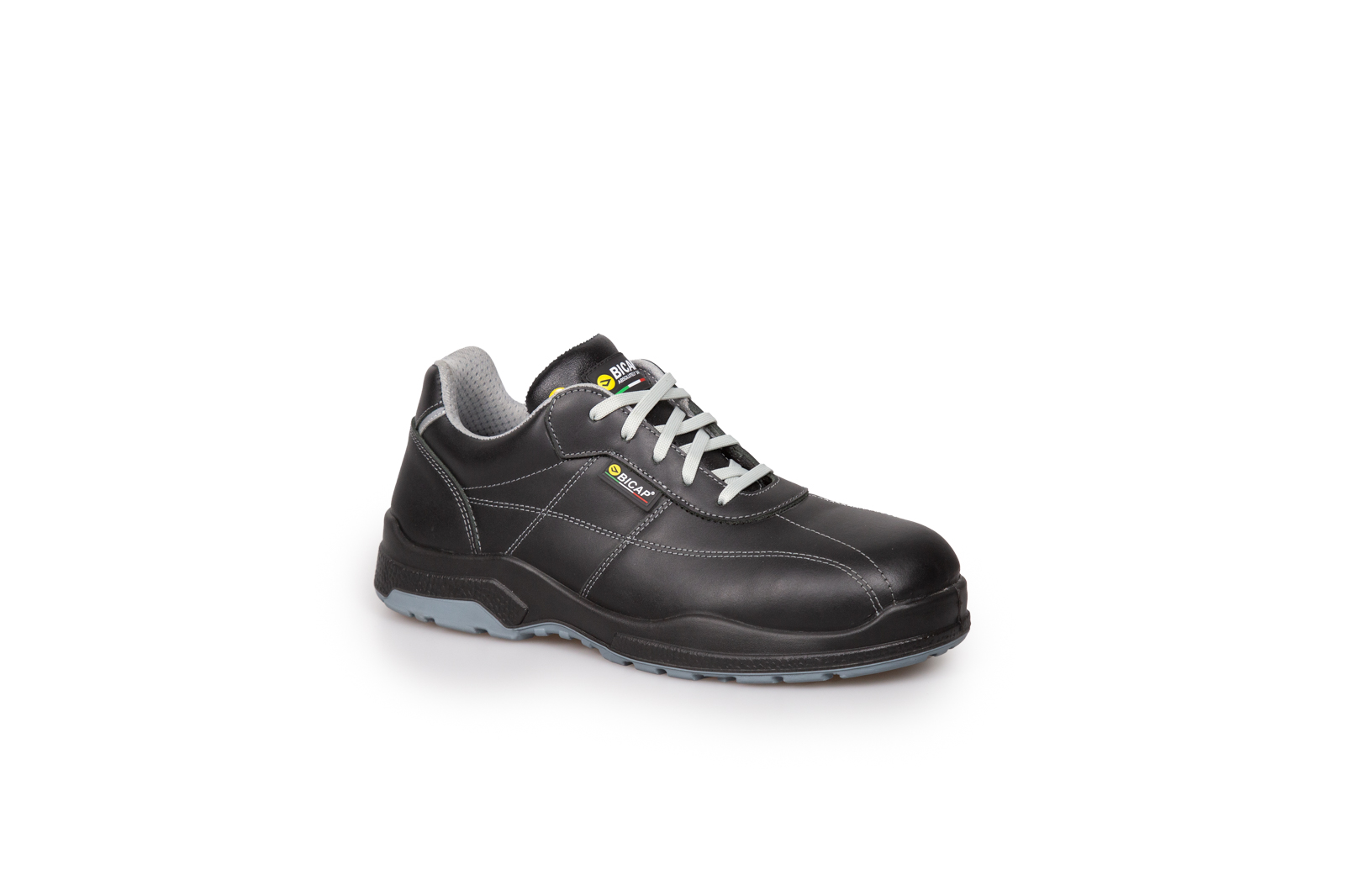 Bicap H60542 Unisex Black, Grey Composite Safety Shoes, UK 9, EU 44