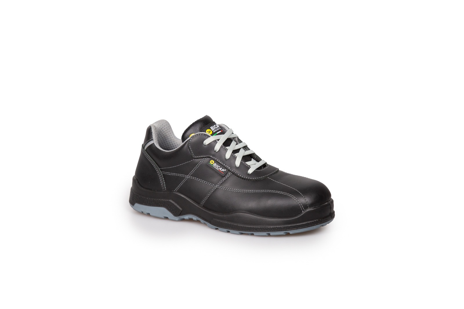 Bicap LEUCA LOW Unisex Black, Grey Composite Safety Shoes, UK 13.5, EU 47