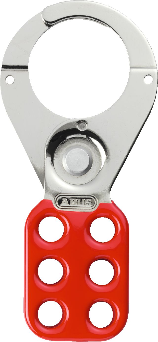 ABUS Yellow Lockout Hasp Steel, Nickel Plated with Dip Vinyl Coated, 3.81 cm