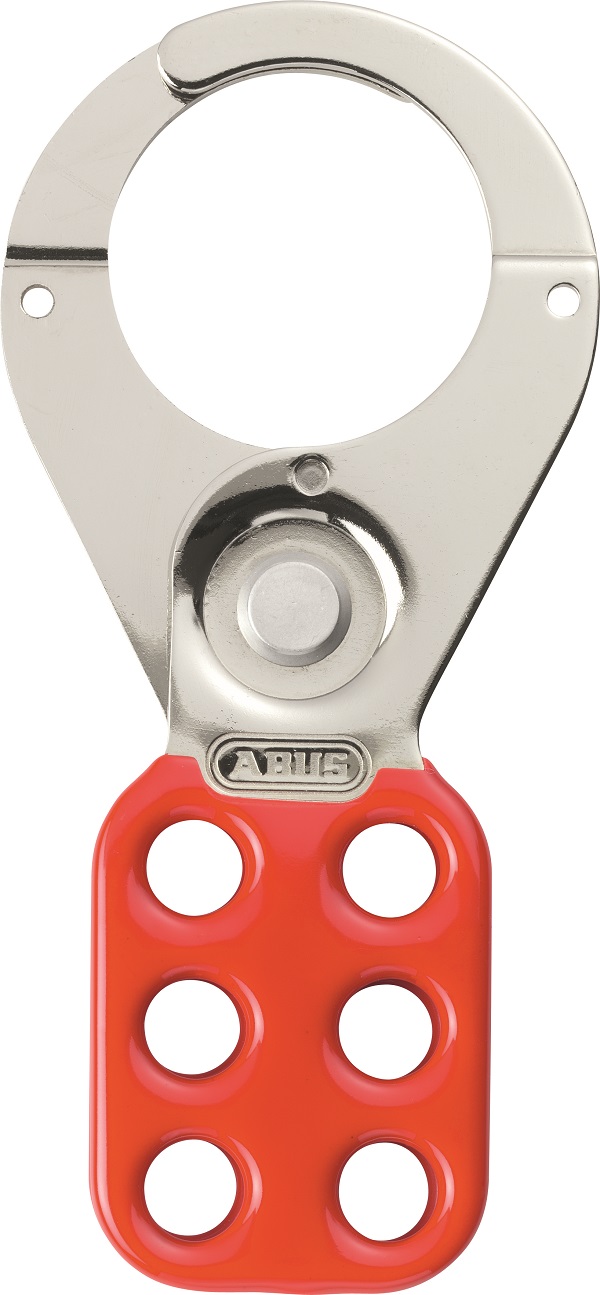 ABUS Red Lockout Hasp Steel Lockout Hasp, 3.81 cm