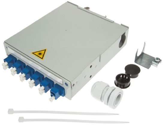 Telegartner 6 Port LC, Duplex Fibre Optic Patch Panel With 6 Ports Populated 35 mm