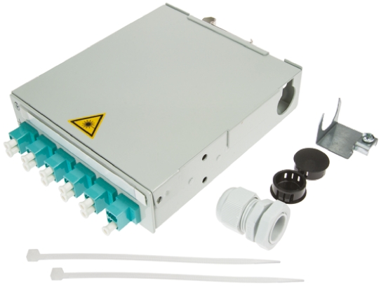 Telegartner 6 Port LC, Duplex Fibre Optic Patch Panel With 6 Ports Populated 35 mm