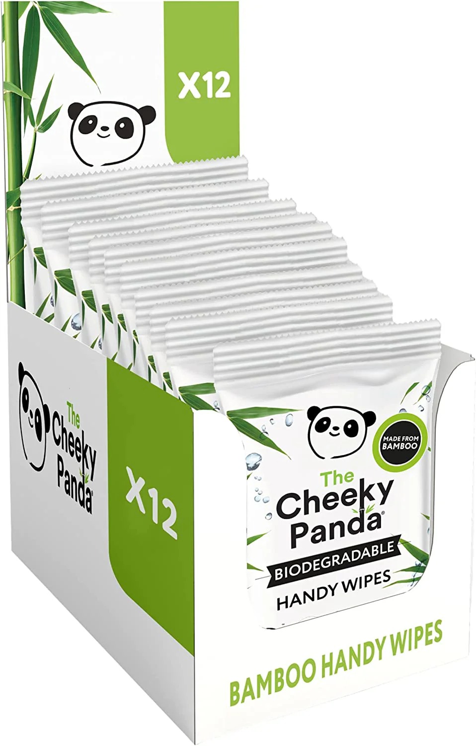 The Cheeky Panda Ltd HANDWX72 Wet Biodegradable, Box of, 155 x 195 mm 12 Per Pack