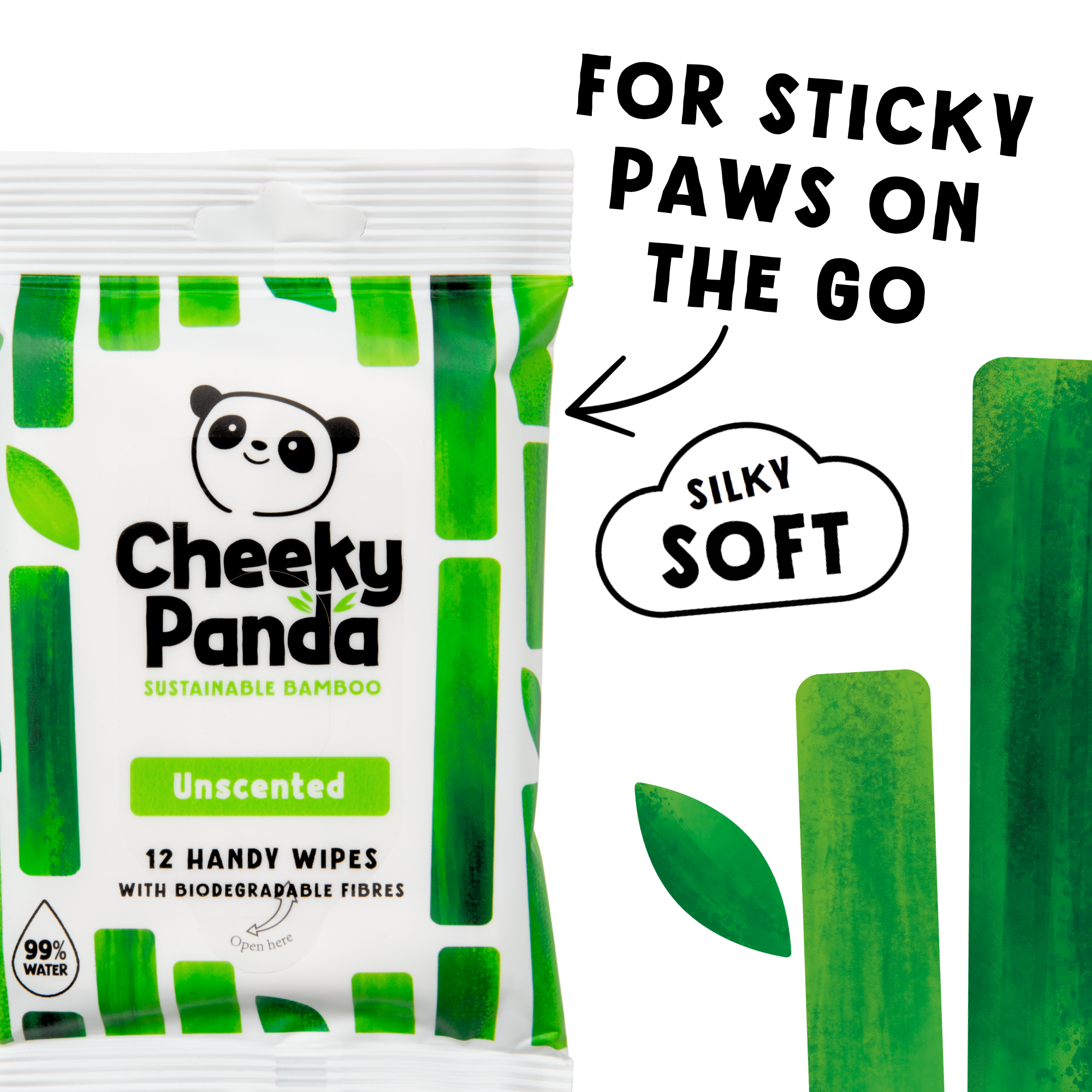 handwx72 The Cheeky Panda Ltd HANDWX72 Wet Biodegradable, Box of, 155 x 195 mm 12 Per Pack