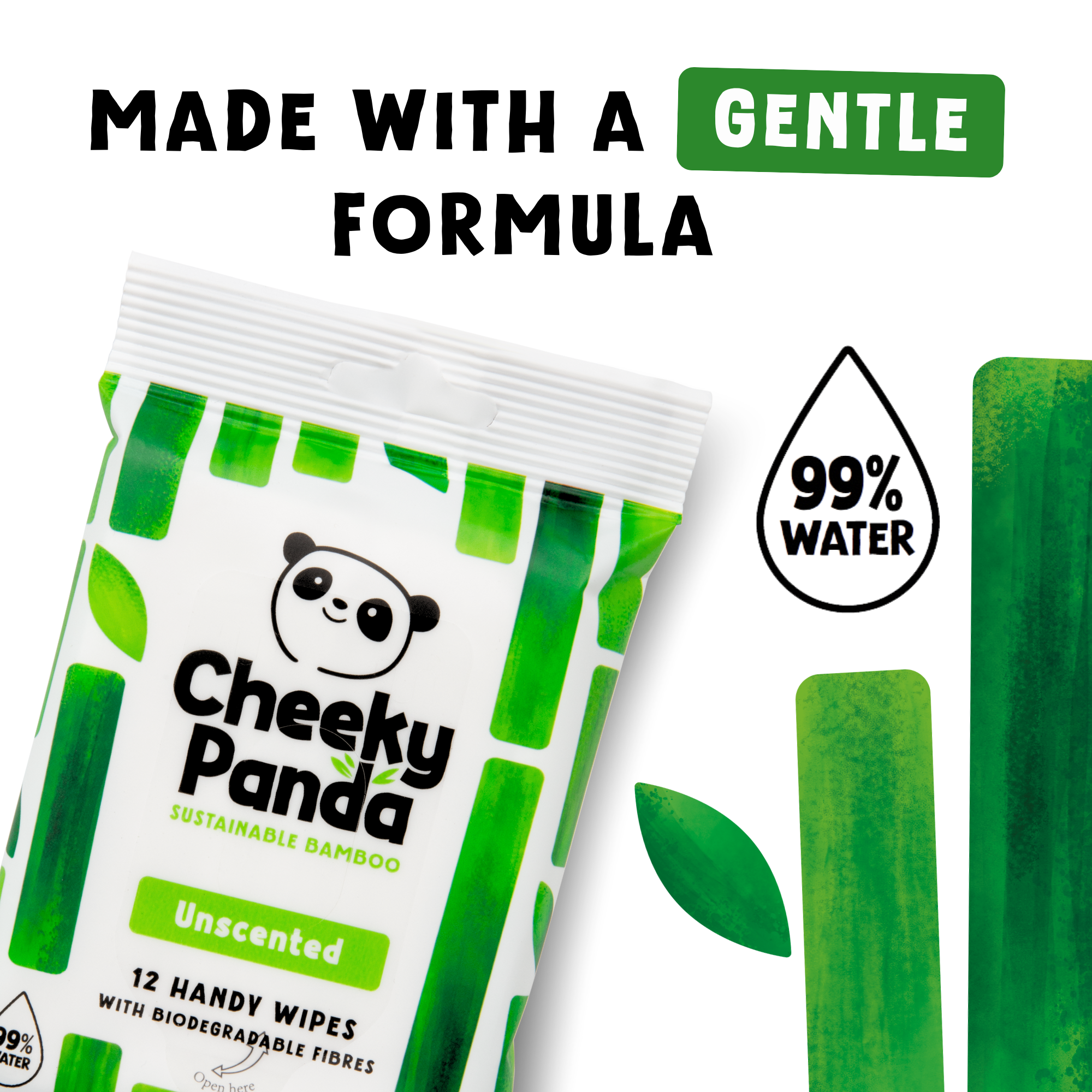 handwx72 The Cheeky Panda Ltd HANDWX72 Wet Biodegradable, Box of, 155 x 195 mm 12 Per Pack