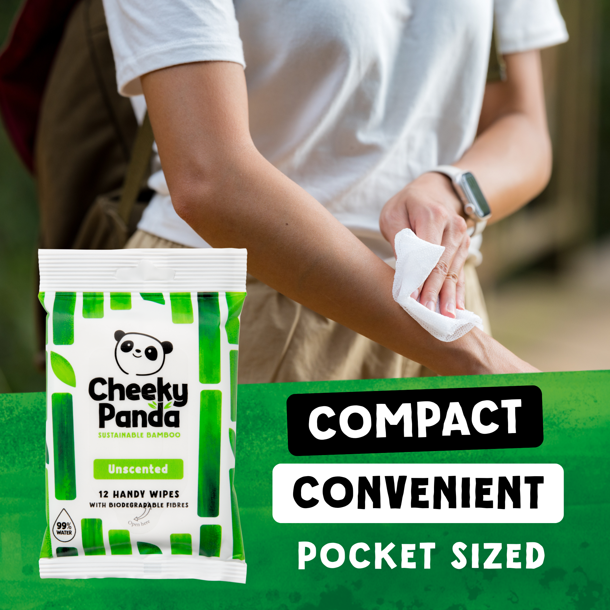 handwx72 The Cheeky Panda Ltd HANDWX72 Wet Biodegradable, Box of, 155 x 195 mm 12 Per Pack