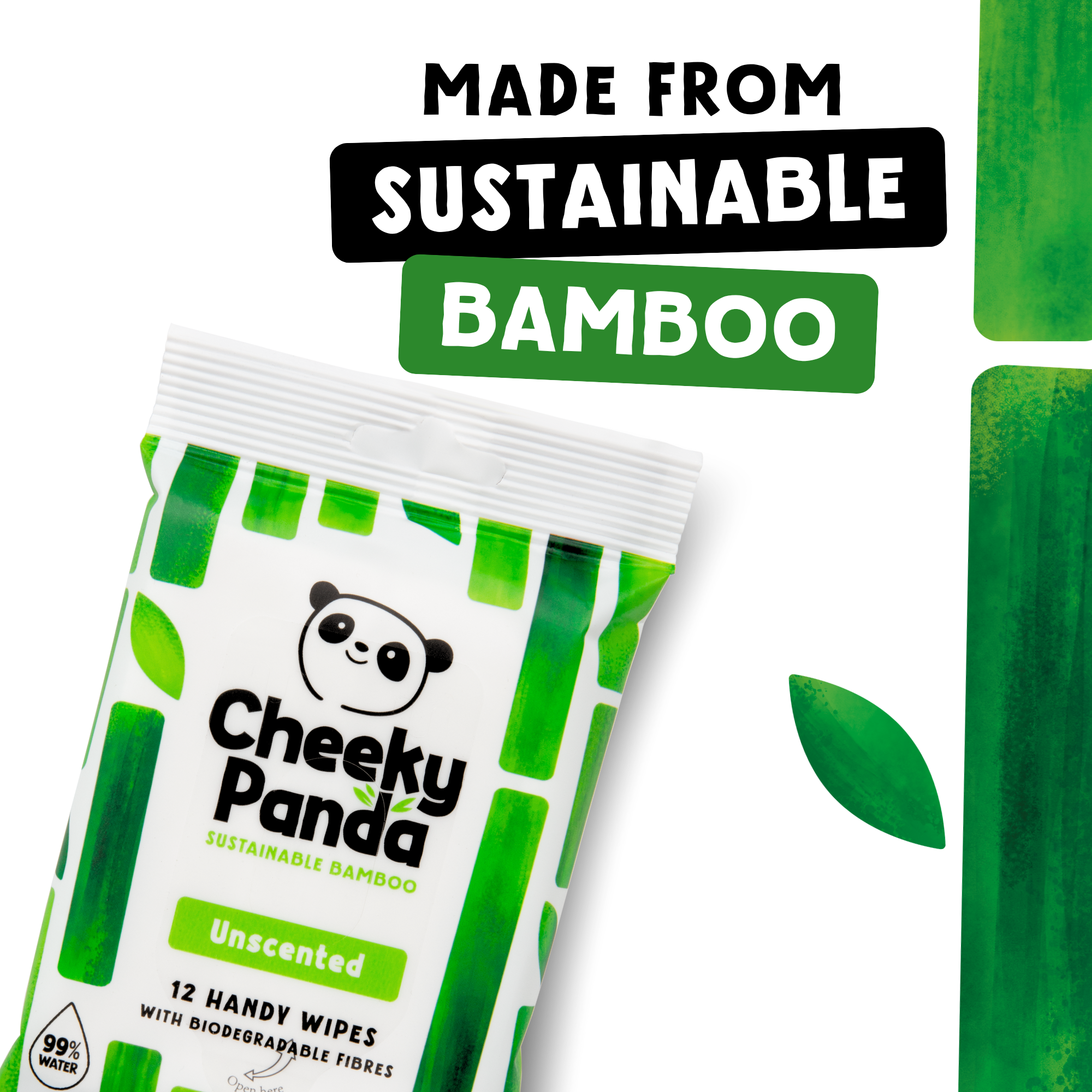handwx72 The Cheeky Panda Ltd HANDWX72 Wet Biodegradable, Box of, 155 x 195 mm 12 Per Pack