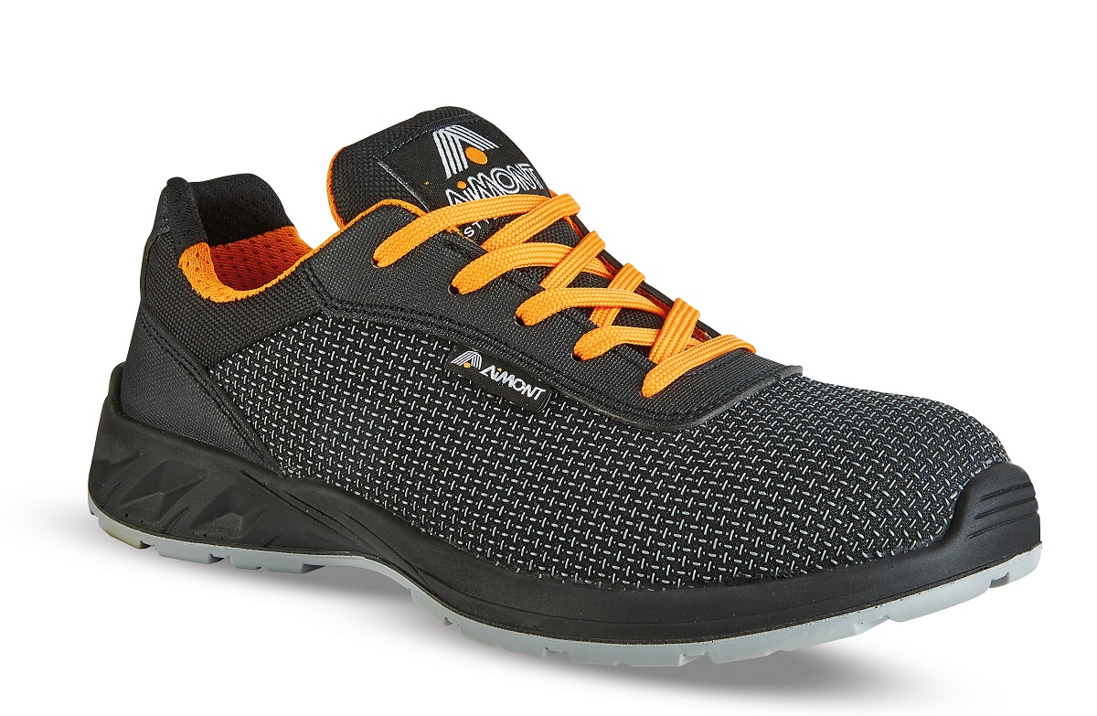 AIMONT HAVOC DM20184 Unisex Black, Orange Composite Safety Trainer, UK 3, EU 35