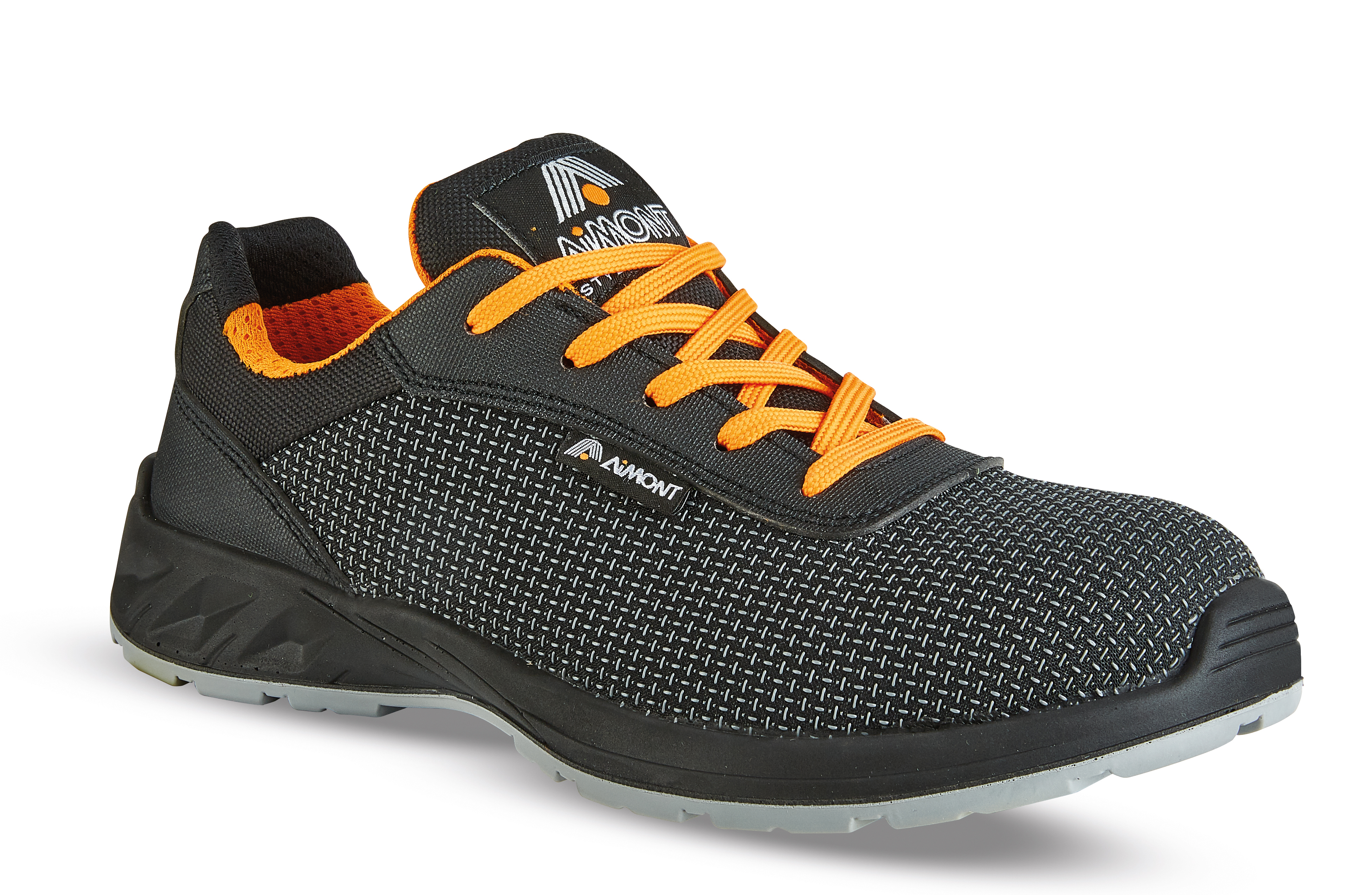 AIMONT DIAMONT METAL FREE Unisex Black, Orange Composite Safety Trainer, UK 6, EU 39