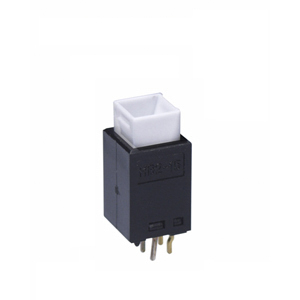 NKK Switches HB Series Illuminated Push Button Switch, Off-On, Through Hole, 8 mm Cutout, SPST, Red, Green LED, 28 V dc