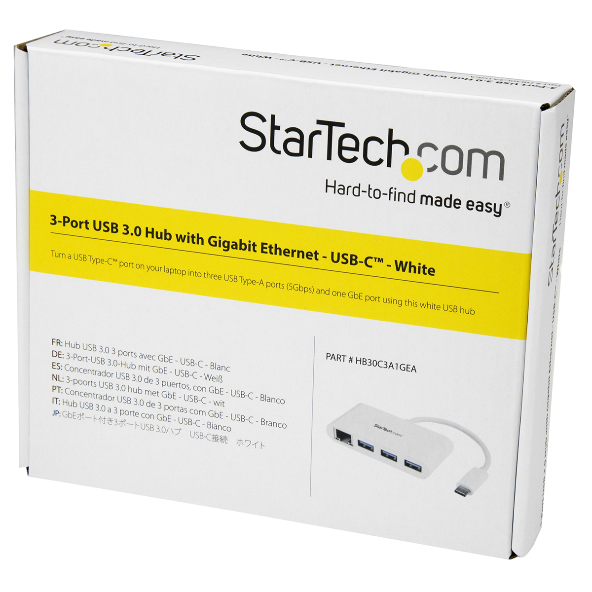 hb30c3a1gea StarTech.com 3 Port USB 3.0 USB Hub, USB Bus Powered, 41 mm 15 mm 41mm