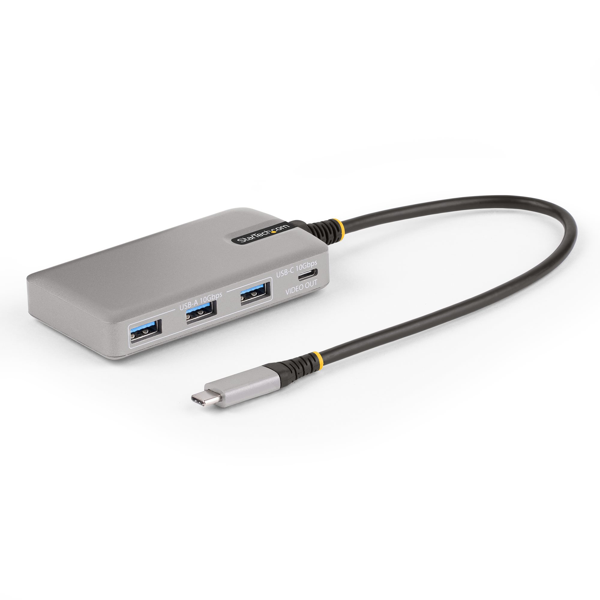 StarTech.com 4 Port USB 3.2 USB Hub, Host USB-C Power Adapter, Bus Powered Powered, 9.8 cm 1.6 cm 5.4cm
