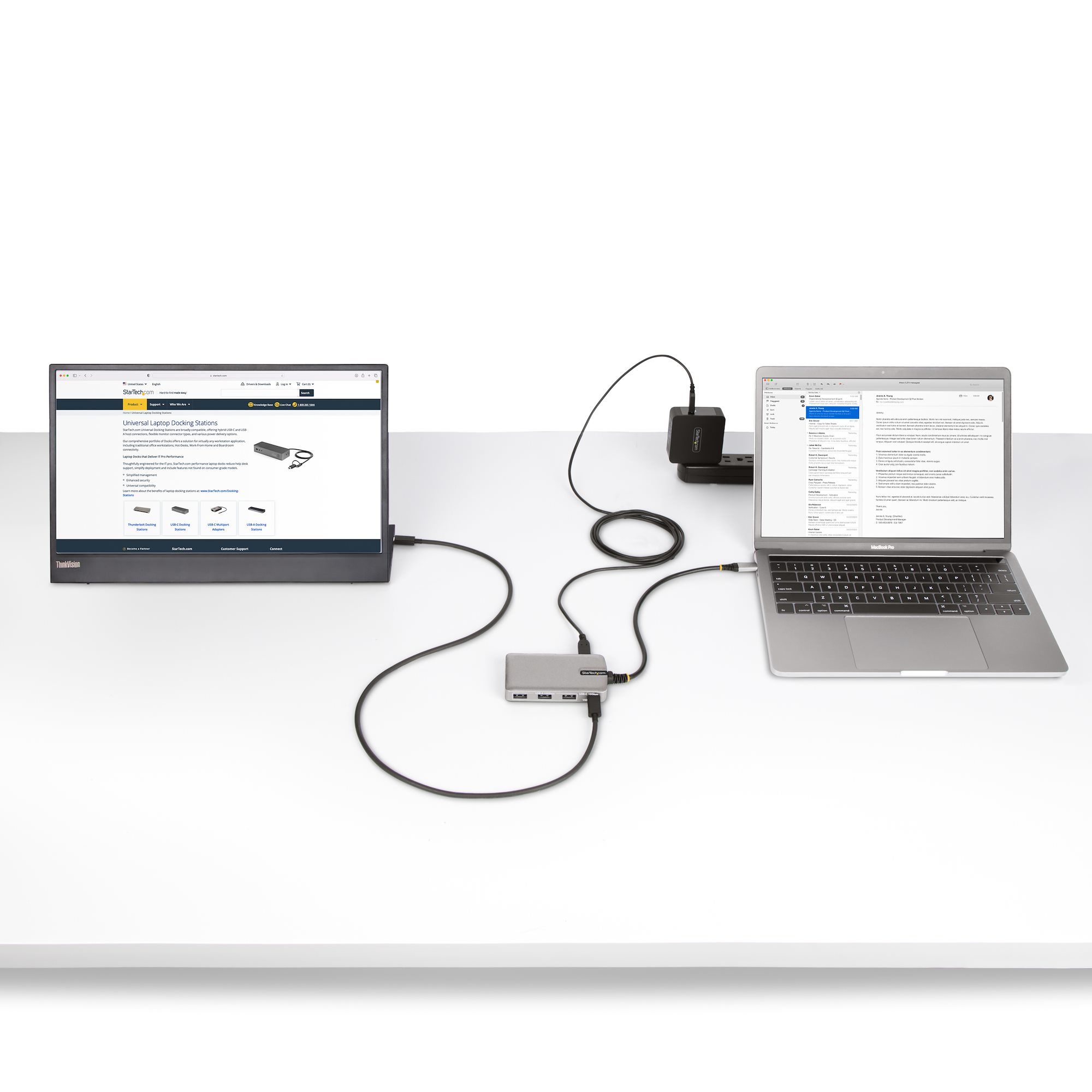 hb31c3a1cdppd3 StarTech.com 4 Port USB 3.2 USB Hub, Host USB-C Power Adapter, Bus Powered Powered, 9.8 cm 1.6 cm 5.4cm