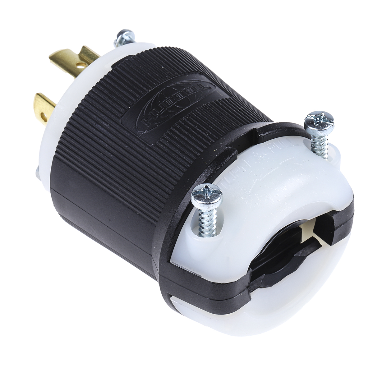 Hubbell USA Mains Plug Black, 20A, Cable Nylon, 250V, Screw