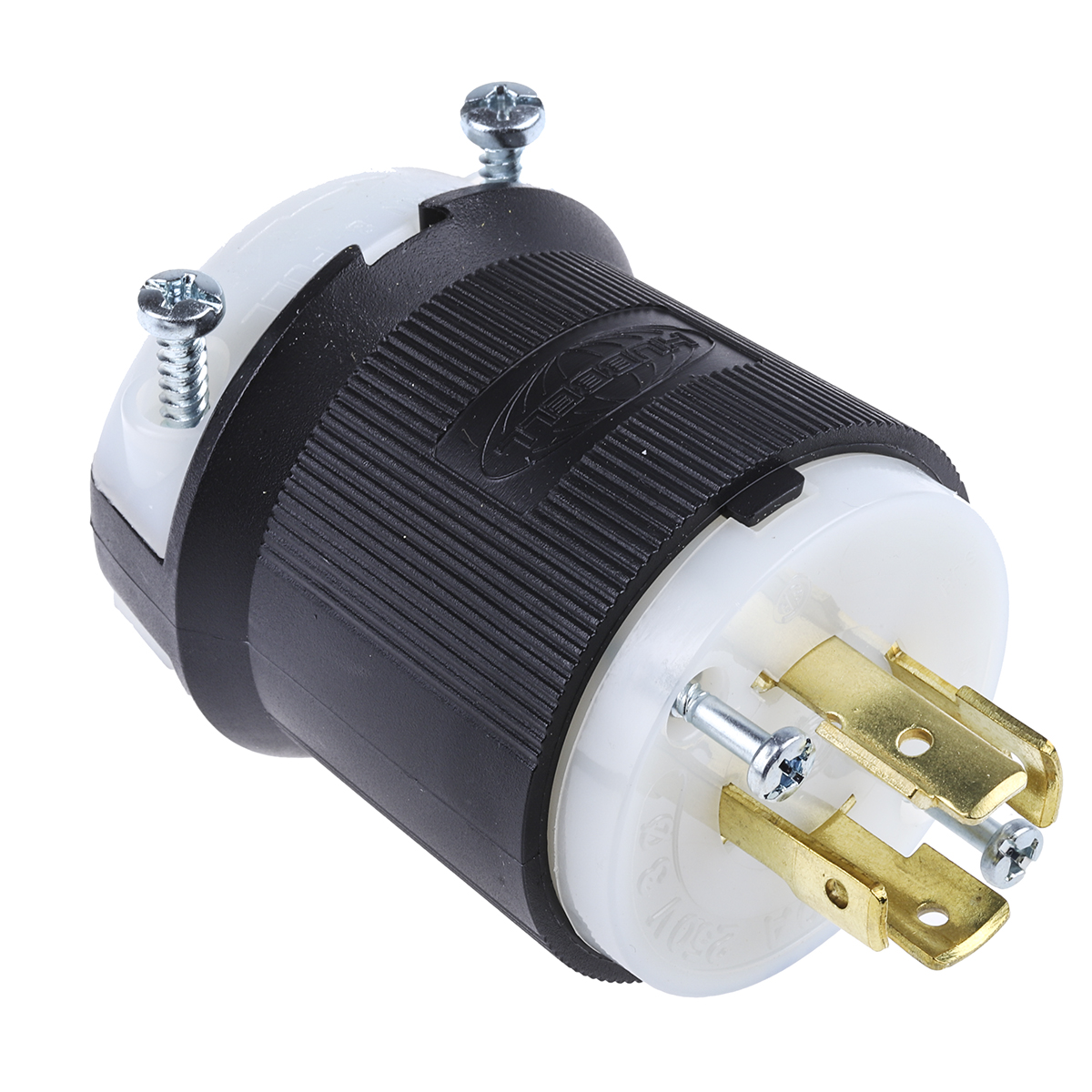hbl2421 Hubbell USA Mains Plug Black, 20A, Cable Nylon, 250V, Screw