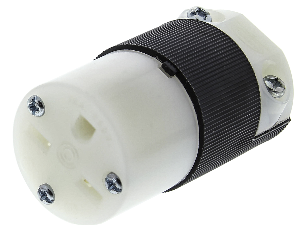hbl5669c Hubbell USA Mains Connector Black, 15A, Cable Nylon, 250V, Screw