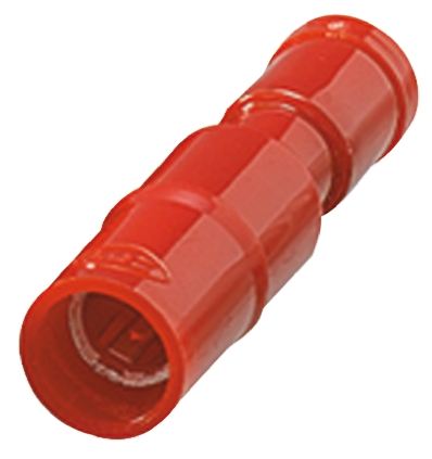 Nichifu, PC Insulated, Red Crimp Bullet Connector, 18 AWG to 16 AWG, 6.9 mm Bullet diameter Female