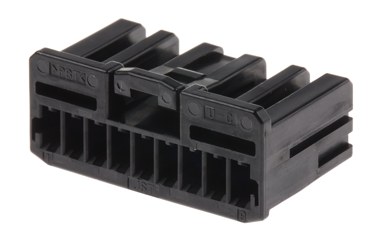 JST, HCH Automotive Connector Female Black Surface Mount 9 Way Crimp Termination HCHFB-09-KE
