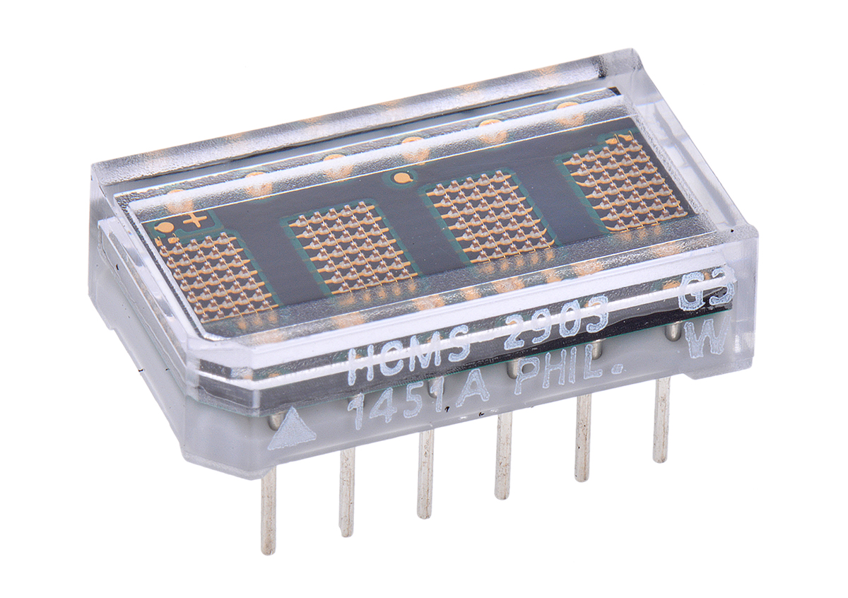 HCMS-2903 Broadcom 4 Dot Matrix LED Display Green 0.11mcd 3.7 mm