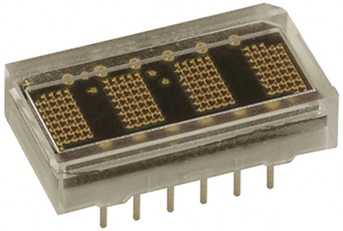 Broadcom 4 Dot Matrix LED Display Red 2.3mcd 3.7 mm