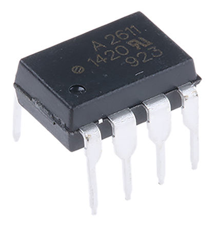 Broadcom HCPL-2611-000E DC Input Optocoupler, Through Hole, 8-Pin DIP