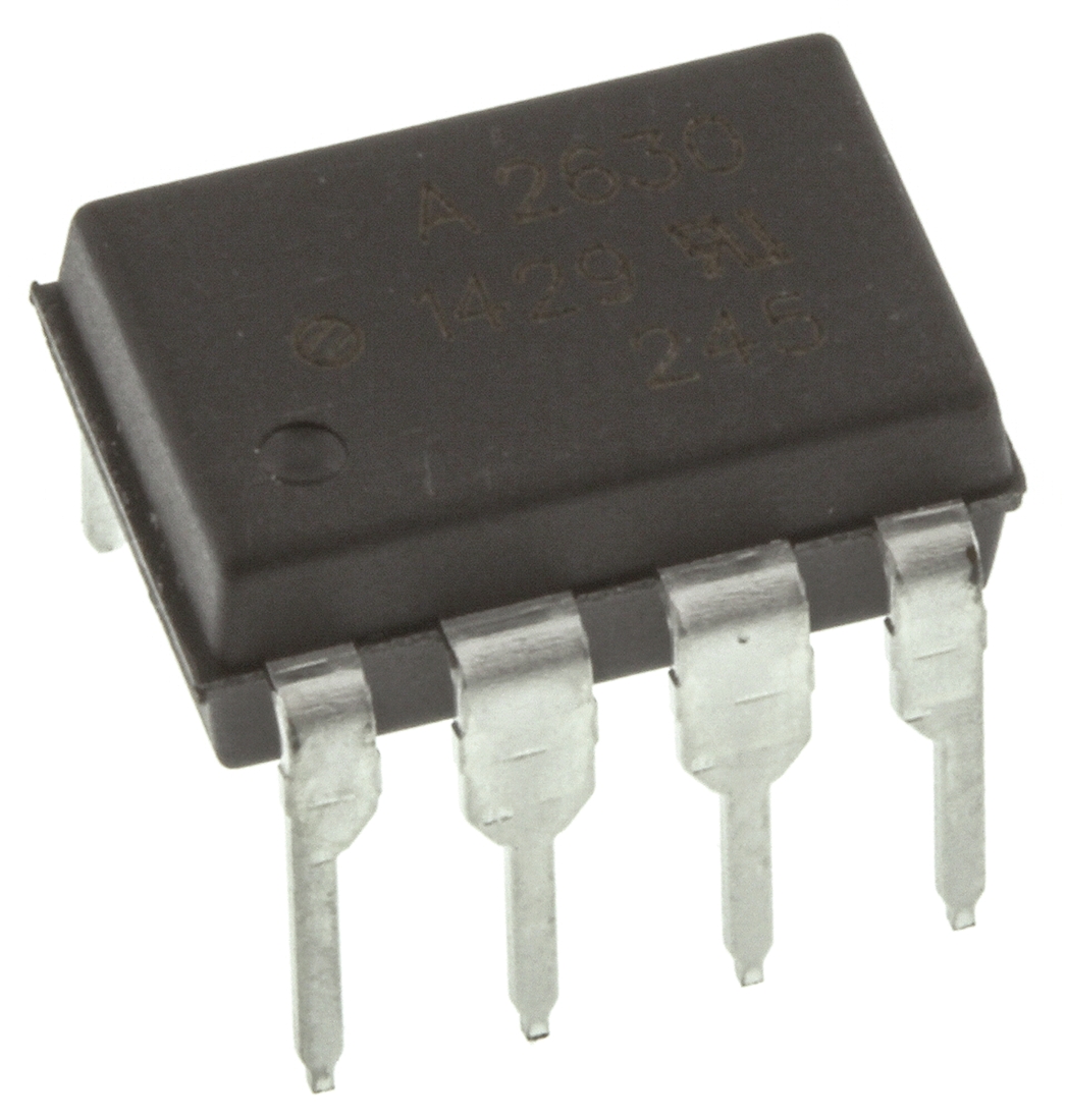 Broadcom HCPL-2630-000E DC Input 2-Channel Optocoupler, Through Hole, 8-Pin DIP