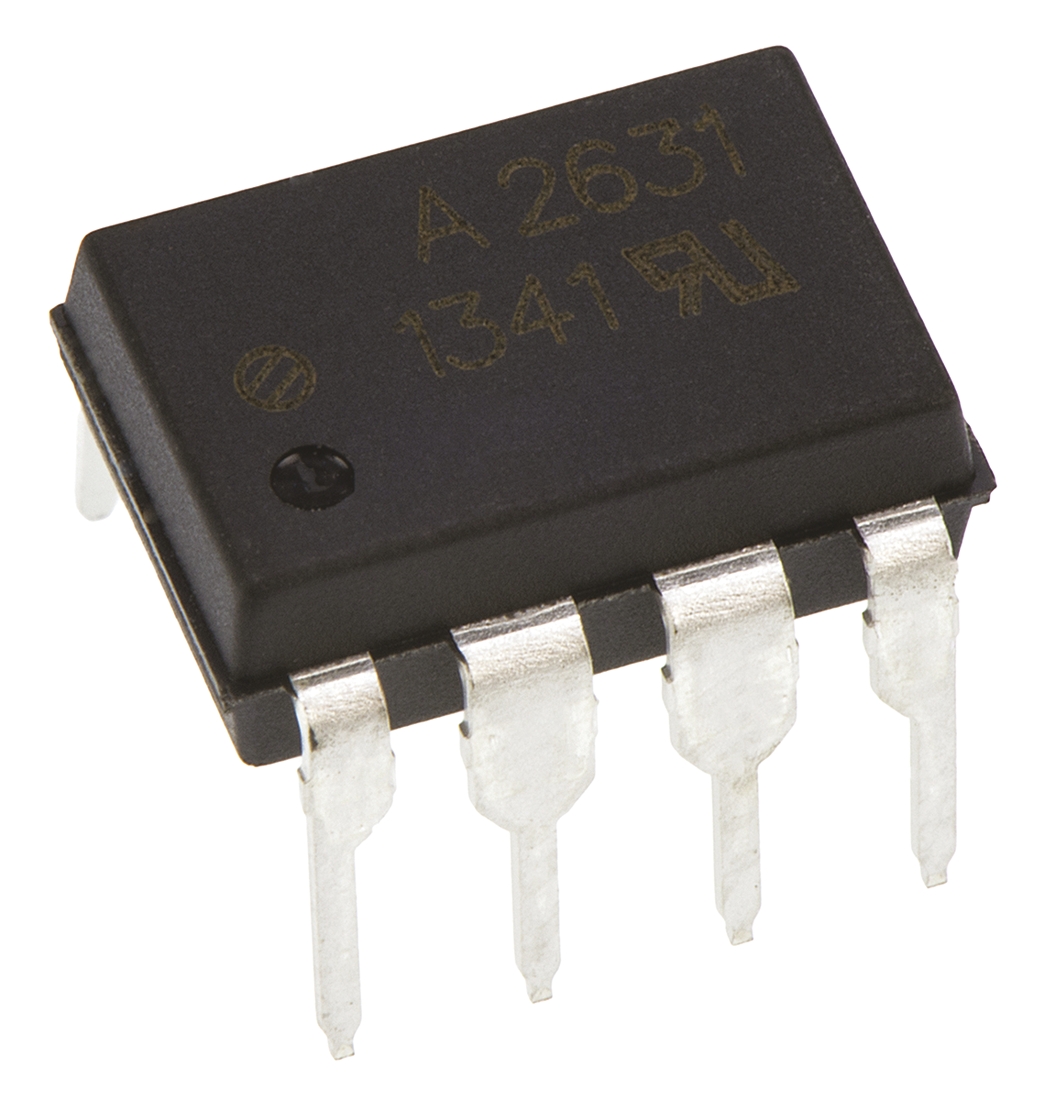 Broadcom DC Input 2-Channel Optocoupler, Through Hole, 8-Pin DIP