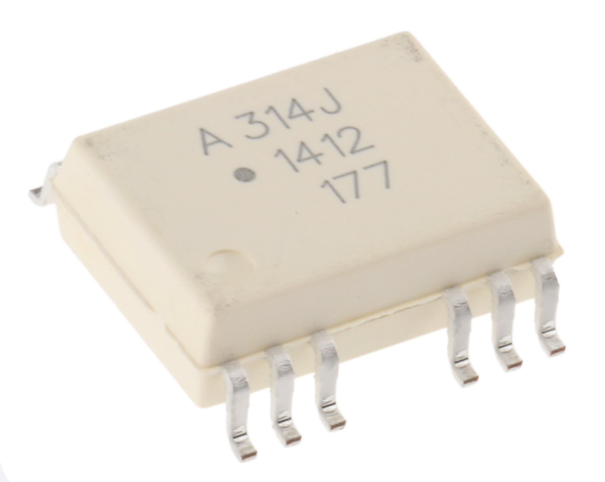 Broadcom HCPL-314J-000E DC Input 2-Channel Optocoupler, Surface Mount, 16-Pin SOIC