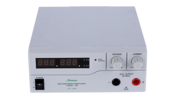 Manson Digital Bench Power Supply, 1-Output 1 V to  60V dc, 600 W, 10 A Max