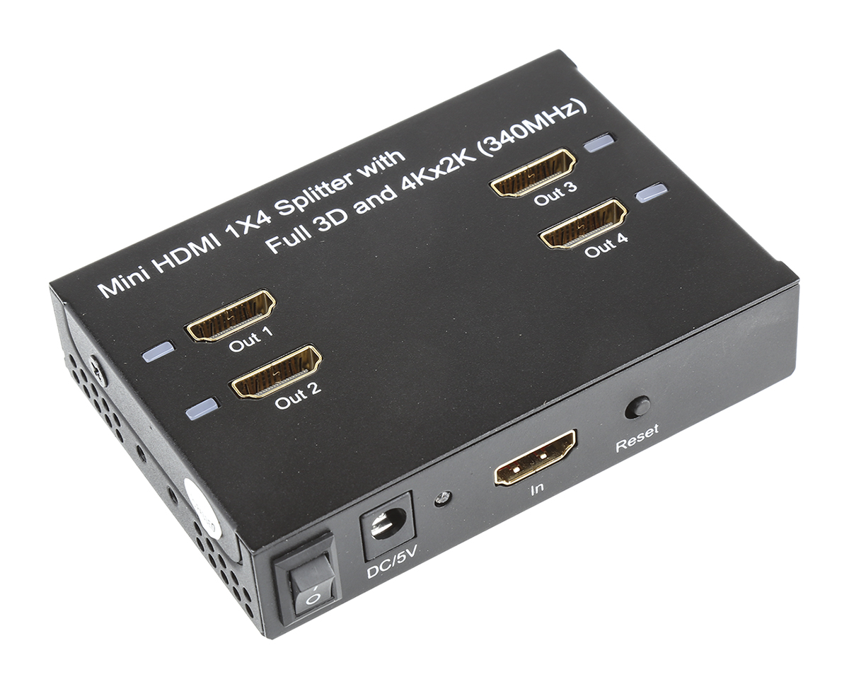 NewLink 4 Port 1 Input 4 Output HDMI Splitter 3840 x 2160 pixel