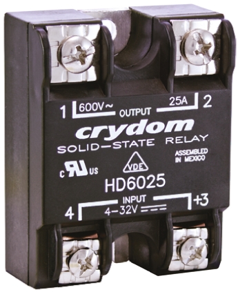 Sensata / Crydom HA / HD60 Series Solid State Relay, 25 A Load, Panel Mount, 660 V ac Load, 32V dc Control